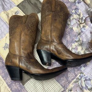 Brown Western Cowboy Boots old gringo